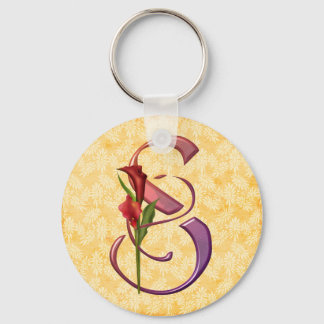 Colourful Calla Initial S Keychain