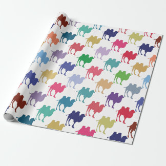 Colourful camel pattern wrapping paper