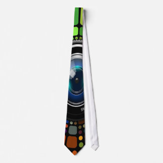 Colourful Camera Lens Tie