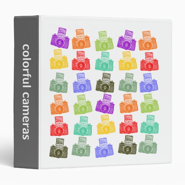 Colourful Cameras (1.5in) Binder (Front/Spine)
