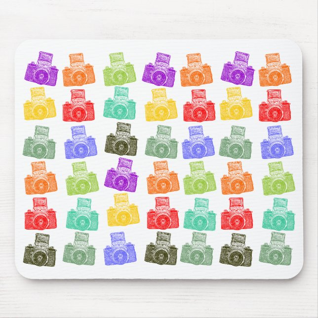 Colourful Cameras Mouse Pad (Front)