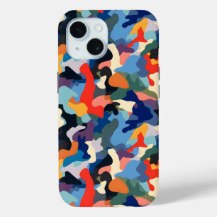 Colourful Camouflage iPhone 15 Case