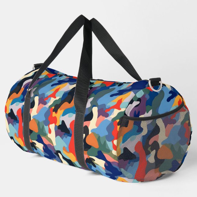 Colourful Camouflage Duffle Bag (Right Corner)