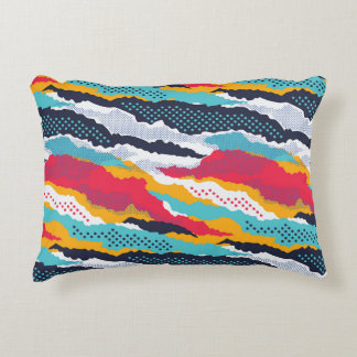 Colourful Camouflage: Polka Dot Vintage Accent Pillow