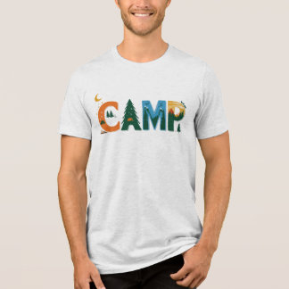 Colourful CAMP Adventure Graphic – Nature, Camping Tri-Blend Shirt