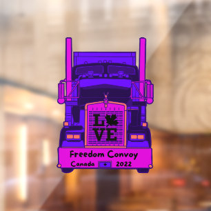 Colourful Canadian Freedom Convoy Window Cling
