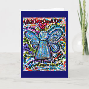 Colourful Cancer Angel Greeting Card or Note Cards