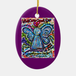 Colourful Cancer Angel Ornament Pendant Customized