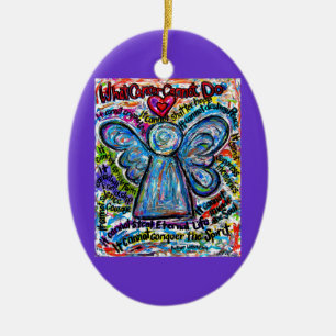 Colourful Cancer Angel Ornament Pendant Customized