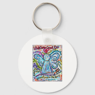 Colourful Cancer Angel Painting Keychain