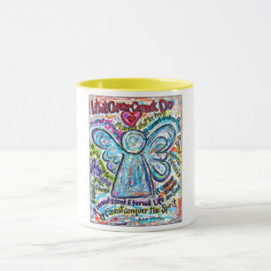 Colourful Cancer Angel Painting Mug