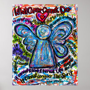 Colourful Cancer Angel Poster Art Print