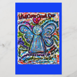 Colourful Cancer Angel Stationery