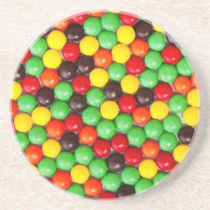 Colourful candies coaster
