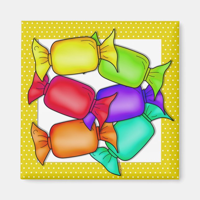 Colourful Candies Magnet (Front)