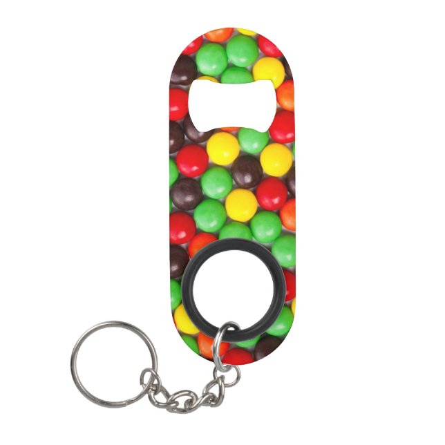 Colourful candies mini bottle opener (Front)