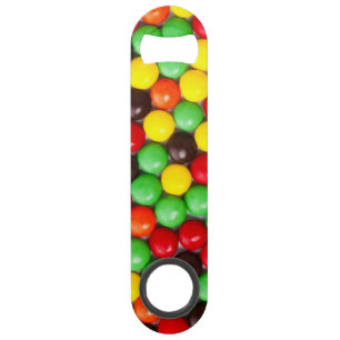 Colourful candies speed bottle opener