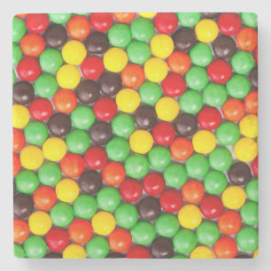 Colourful candies stone coaster