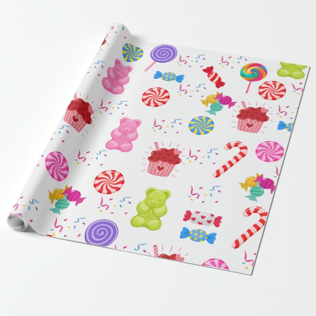 Colourful Candies Wrapping Paper (Unrolled)