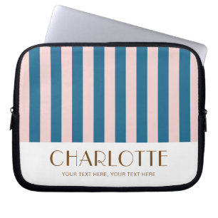 Colourful Candy Bright Colour Trendy Modern Stripe Laptop Sleeve
