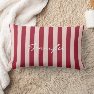 Colourful Candy Bright Colour Trendy Modern Stripe Lumbar Pillow