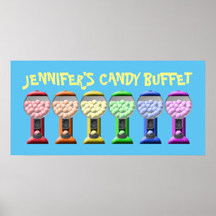 Colourful Candy Buffet Sign