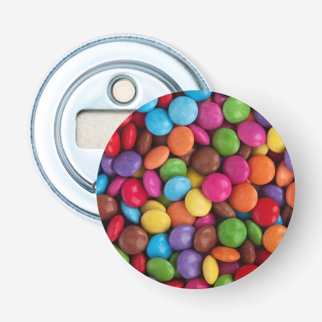 Colourful Candy, Candy Buttons, Sweets, Food Bottle Opener (Front)