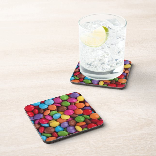 Colourful Candy, Candy Buttons, Sweets, Food Coaster (Right Side)