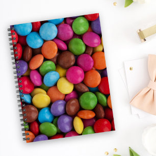 Colourful Candy, Candy Buttons, Sweets, Food Notebook