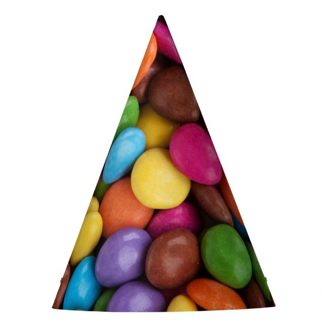 Colourful Candy, Candy Buttons, Sweets, Food Party Hat (Front)