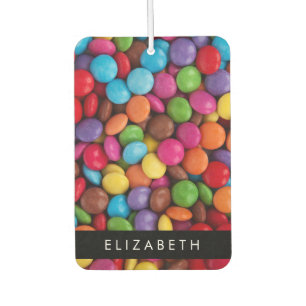 Colourful Candy, Candy Buttons, Sweets, Your Name Air Freshener