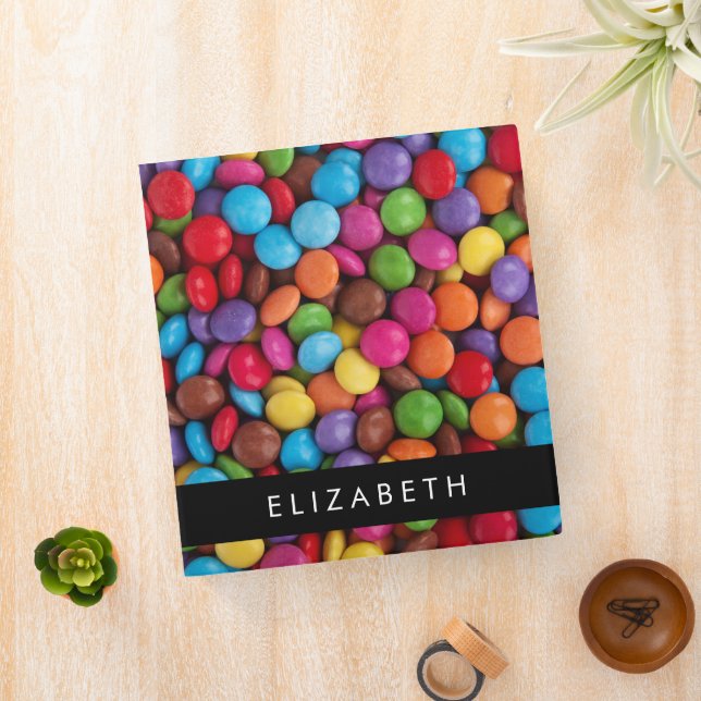 Colourful Candy, Candy Buttons, Sweets, Your Name Binder (In Situ)