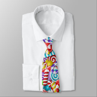 Colourful Candy Cane Neck Tie