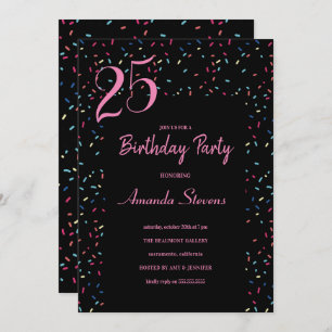 Colourful Candy Drips Pattern Birthday Invitation