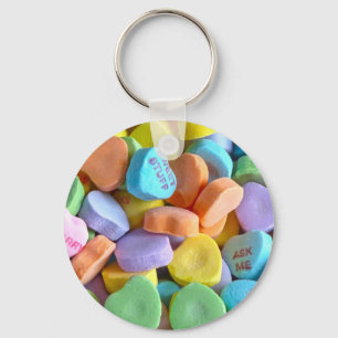 Colourful Candy Hearts Keychain