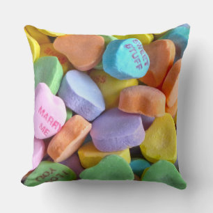 Colourful Candy Hearts Pillow
