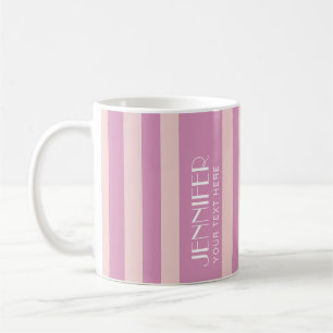 Colourful Candy lavender purple Modern Stripes  Coffee Mug