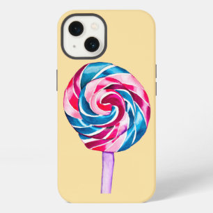 Colourful candy lollipop watercolor art iPhone 13 case