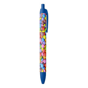 Colourful Candy Pieces Black Ink Pen
