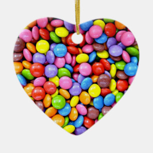 Colourful Candy Pieces Ceramic Ornament