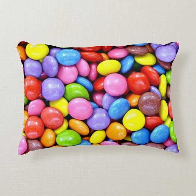 Colourful Candy Pieces Decorative Pillow (Front)