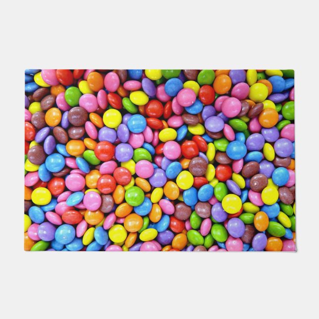 Colourful Candy Pieces Doormat (Front)