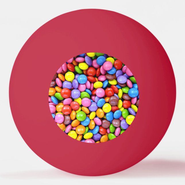 Colourful Candy Pieces Ping Pong Ball (Front)