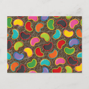 Colourful Candy Retro Jellybean Pop Custom Postcar Postcard