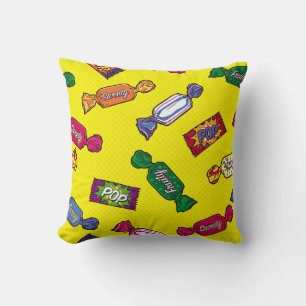 Colourful Candy Seamless Patternart,pop,candy,patt Throw Pillow