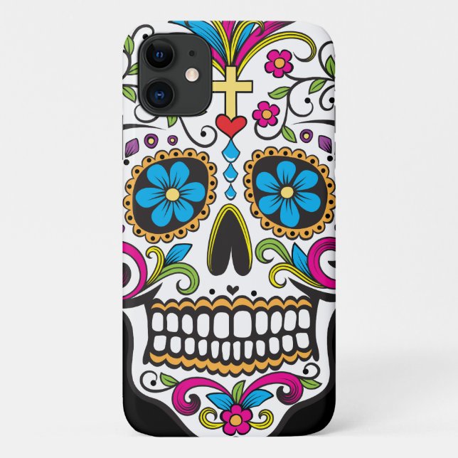 Colourful Candy Skull Case-Mate iPhone Case (Back)