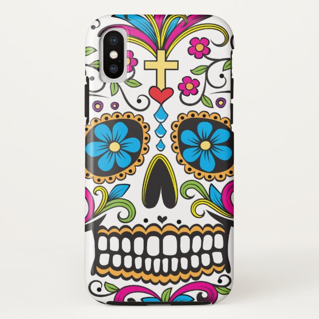 Colourful Candy Skull Case-Mate iPhone Case (Back)