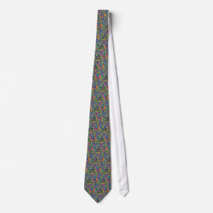 Colourful candy sprinkles print tie
