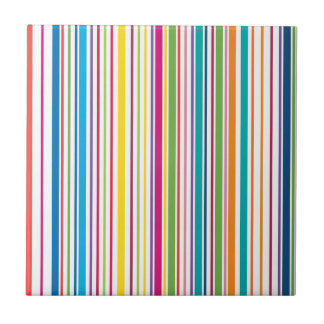 Colourful Candy Stripes Tile