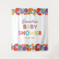 Colourful Candy Theme Baby Shower Backdrop
